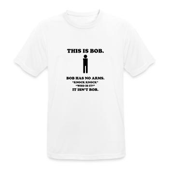 bob Funny t-shirts - Men's Breathable T-Shirt - white - Front - AI Model Male 185 dark (185cm)