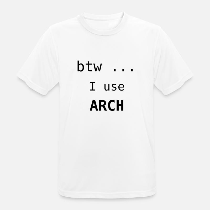 I use Arch black - Linux System - Men's Breathable T-Shirt - white
