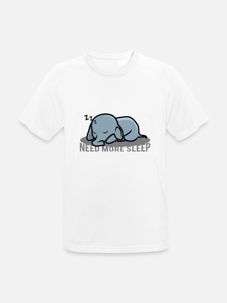 Kleiner Elefant brauch mehr Schlaf Bett Traum - Männer T-Shirt atmungsaktiv - Weiß