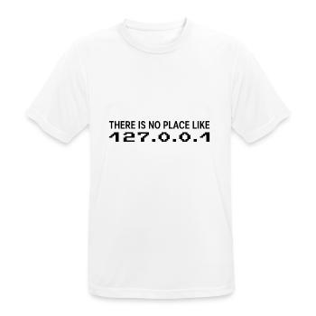 There is no Place like 127 0 0 1 Geschenk - Männer T-Shirt atmungsaktiv - Weiß - Vorne - AI Model Male 185 dark (185cm)