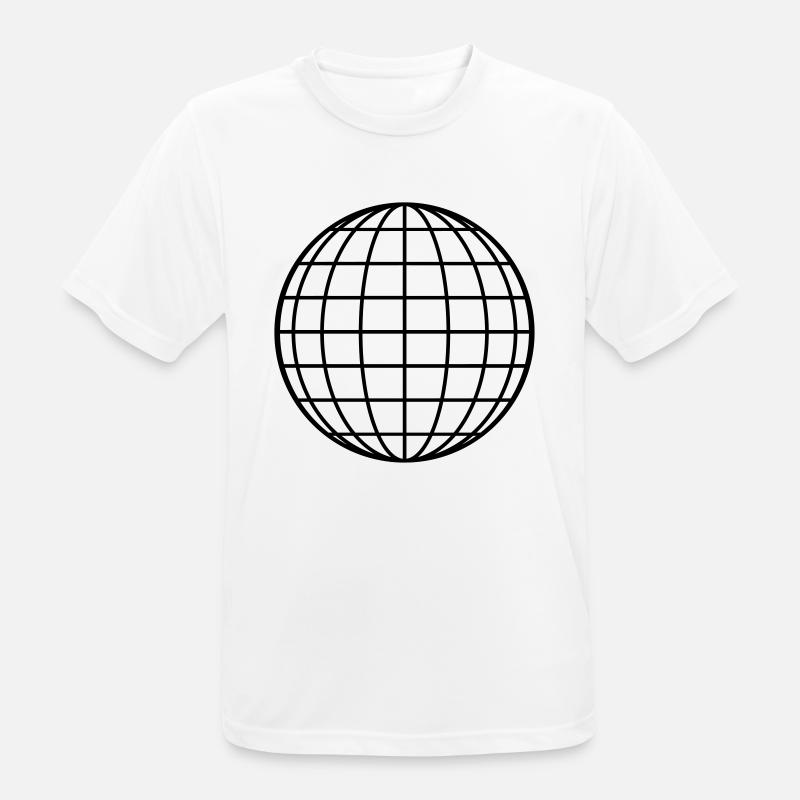Sphere Globe Circle Round Geometric Shape - Men's Breathable T-Shirt - white