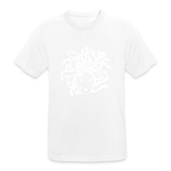 Idée de cadeau de protection grecque Medusa gorgoneion - T-shirt respirant Homme - blanc - Devant - AI Model Male 185 dark (185cm)