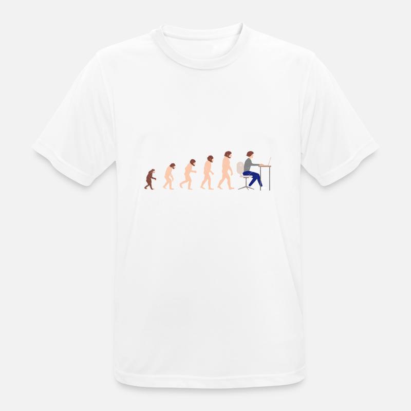 Evolution Entwickler Programmierer Lustiges Gift - Männer T-Shirt atmungsaktiv - Weiß