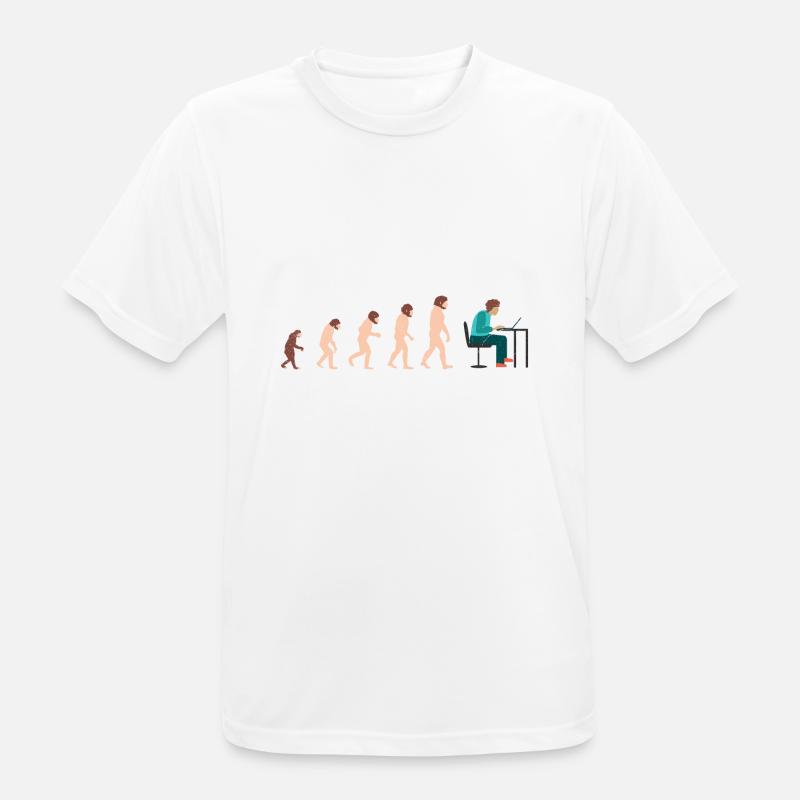 Evolution Developer Programmer Geschenkidee - Männer T-Shirt atmungsaktiv - Weiß