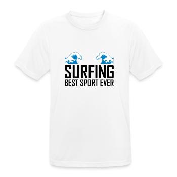 Surfen Surfen Surfen - Männer T-Shirt atmungsaktiv - Weiß - Vorne - AI Model Male 185 dark (185cm)