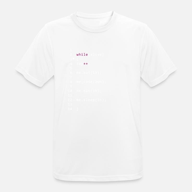 Alive code - Men's Breathable T-Shirt - white