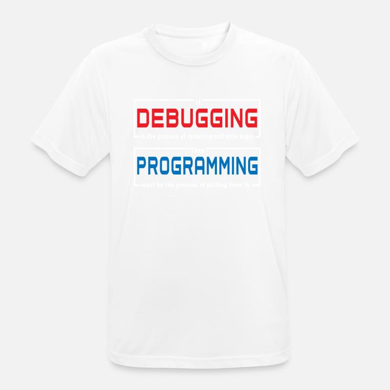 Debugging-Programmierung - Männer T-Shirt atmungsaktiv - Weiß