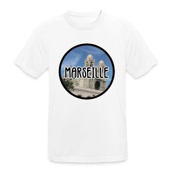 Marseille La Major - Men's Breathable T-Shirt - white - Front - AI Model Male 185 dark (185cm)