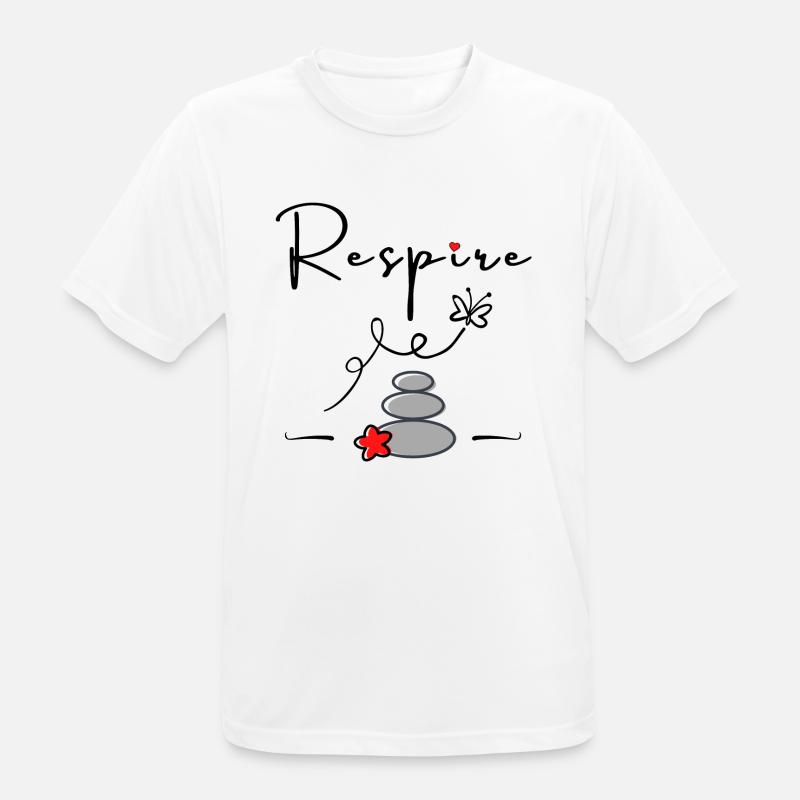 Atmen... Machen Sie eine Pause originelle Geschenkidee - Männer T-Shirt atmungsaktiv - Weiß