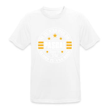 Si tu n'as pas de Pascal dans vie - Cadeau Pascal - T-shirt respirant Homme - blanc - Devant - AI Model Male 185 dark (185cm)