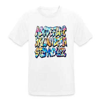 Graffiti alphabet - Men's Breathable T-Shirt - white - Front - AI Model Male 185 dark (185cm)