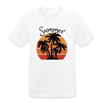 Summer - T-shirt respirant Homme - blanc - Devant - AI Model Male 185 dark (185cm)