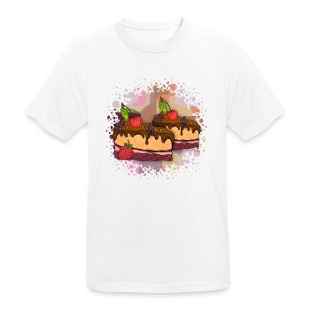 Cake - Men's Breathable T-Shirt - white - Front - AI Model Male 185 dark (185cm)