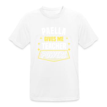 Paella me donne des pouvoirs de professeur drôle de professeur - T-shirt respirant Homme - blanc - Devant - AI Model Male 185 dark (185cm)