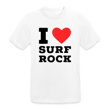 I love surf rock - Men's Breathable T-Shirt - white - Front - AI Model Male 185 dark (185cm)