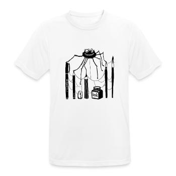 Stiftspinne - Männer T-Shirt atmungsaktiv - Weiß - Vorne - AI Model Male 185 dark (185cm)