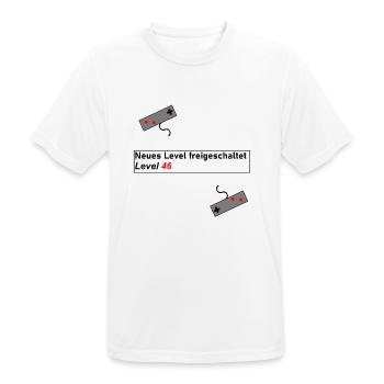 Geschenk Geschenkidee Geburtstag Gaming Level Up - Männer T-Shirt atmungsaktiv - Weiß - Vorne - AI Model Male 185 dark (185cm)