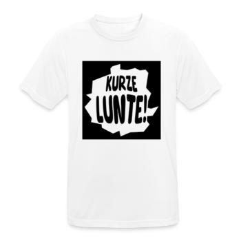 kurze lunte - Männer T-Shirt atmungsaktiv - Weiß - Vorne - AI Model Male 185 dark (185cm)