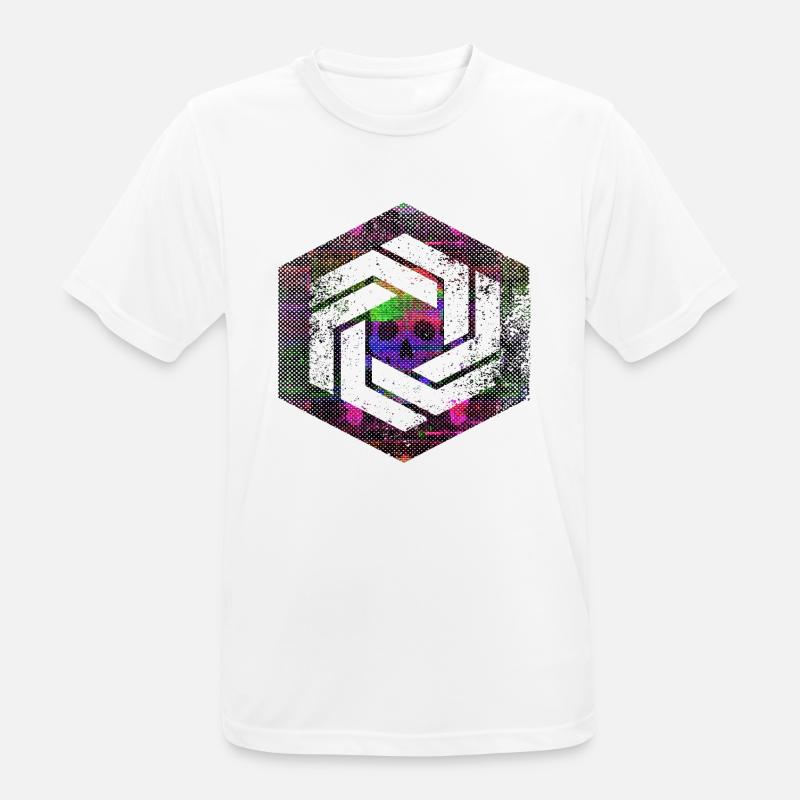Hexagon-Programmierung Programmierer Codierung geometrisch - Männer T-Shirt atmungsaktiv - Weiß