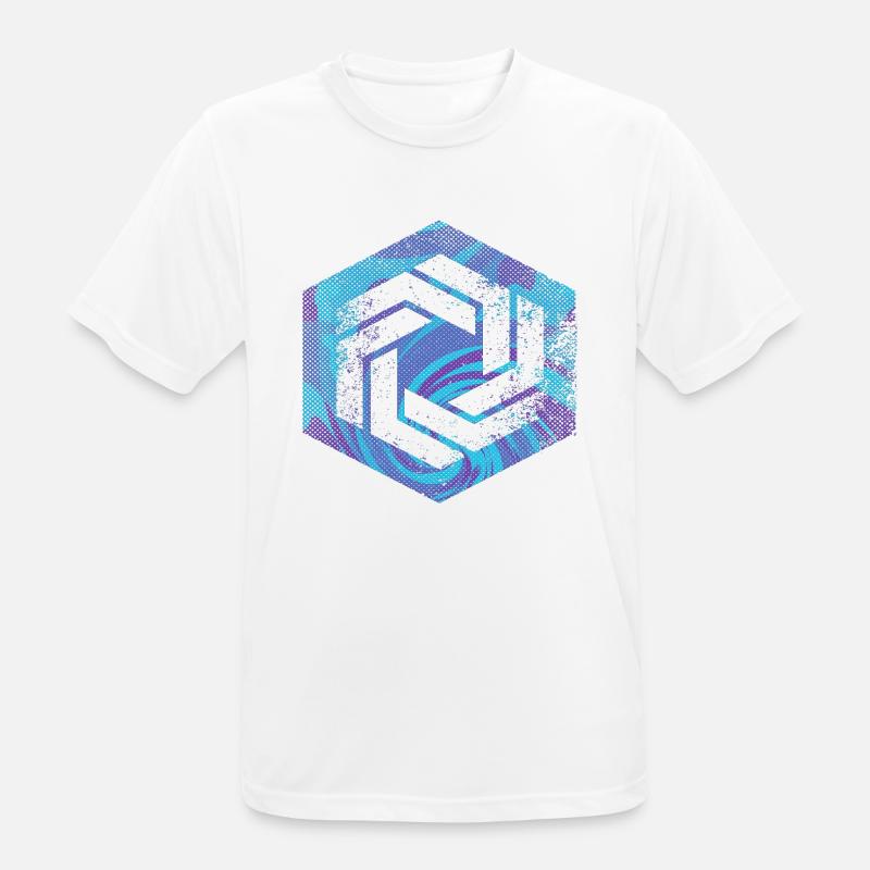Hexagon-Programmierung Programmierer Codierung geometrisch - Männer T-Shirt atmungsaktiv - Weiß