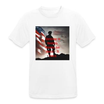 Veteranen, Veteranen, Waffenstillstand. - Männer T-Shirt atmungsaktiv - Weiß - Vorne - AI Model Male 185 dark (185cm)