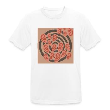 Ohrwirbel - Männer T-Shirt atmungsaktiv - Weiß - Vorne - AI Model Male 185 dark (185cm)