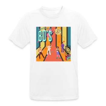 Retro Roller Groove - Men's Breathable T-Shirt - white - Front - AI Model Male 185 dark (185cm)