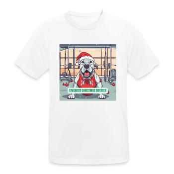 The Jingle Bells - Doggy Edition - Men's Breathable T-Shirt - white - Front - AI Model Male 185 dark (185cm)