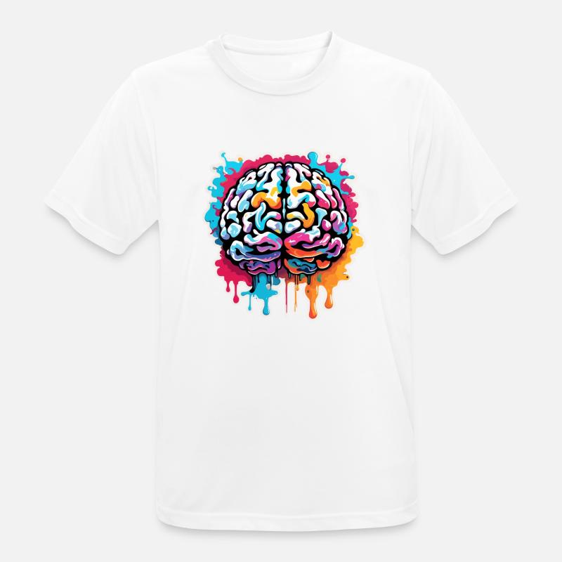 Brain / Knowledge / Intelligence / Clever / Thinking - Men's Breathable T-Shirt - white