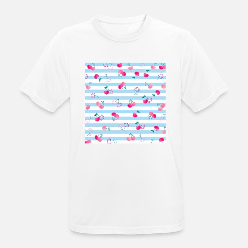 Kirsche Muster Cherry Pattern - Men's Breathable T-Shirt - white