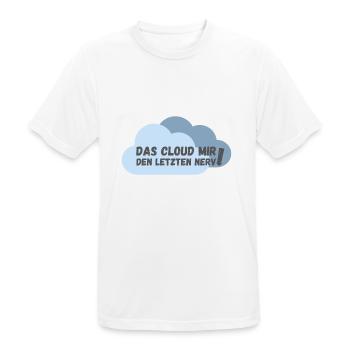 Das cloud mir den letzten Nerv - Männer T-Shirt atmungsaktiv - Weiß - Vorne - AI Model Male 185 dark (185cm)