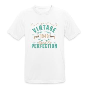 Vintage 1949 - 1949 Birthday Gift - Men's Breathable T-Shirt - white - Front - AI Model Male 185 dark (185cm)