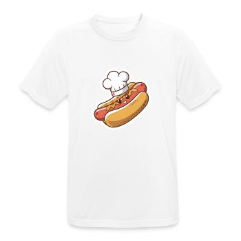 Cute kawaii hot dog - Men's Breathable T-Shirt - white - Front - AI Model Male 185 dark (185cm)