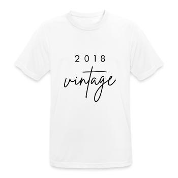 Vintage 2018 Anniversary - Men's Breathable T-Shirt - white - Front - AI Model Male 185 dark (185cm)