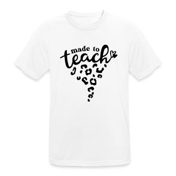 Fait pour enseigner l’inspiration de l’enseignant - T-shirt respirant Homme - blanc - Devant - AI Model Male 185 dark (185cm)