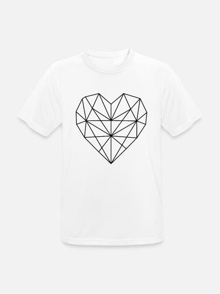 heart - Men's Breathable T-Shirt - white