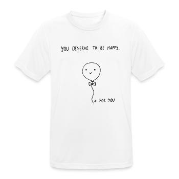 Partenaire d'amitié - T-shirt respirant Homme - blanc - Devant - AI Model Male 185 dark (185cm)