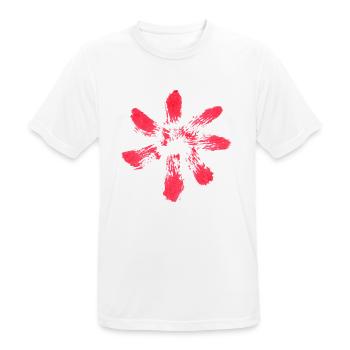 Blume - TUSCHE - Rot - Männer T-Shirt atmungsaktiv - Weiß - Vorne - AI Model Male 185 dark (185cm)