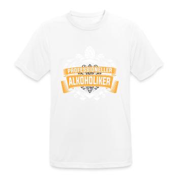 Professioneller Alkoholiker - Männer T-Shirt atmungsaktiv - Weiß - Vorne - AI Model Male 185 dark (185cm)