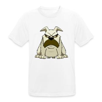 Xilo le chien grognon - T-shirt respirant Homme - blanc - Devant - AI Model Male 185 dark (185cm)