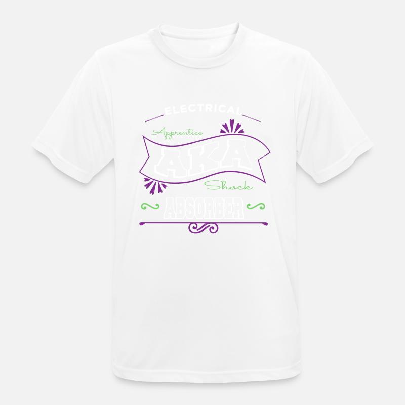 electrical engineering electrical engineer lineman - MĂ€nner T-Shirt atmungsaktiv - WeiĂ
