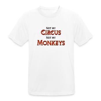 Not my Circus, not my monkeys - Men's Breathable T-Shirt - white - Front - AI Model Male 185 dark (185cm)