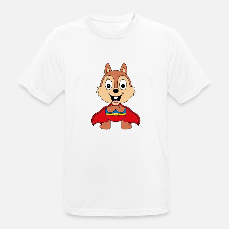 SUPERHELD - EICHHÖRNCHEN - TIER - TIERISCH - Männer T-Shirt atmungsaktiv - Weiß