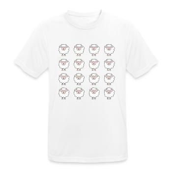 Mouton - T-shirt respirant Homme - blanc - Devant - AI Model Male 185 dark (185cm)
