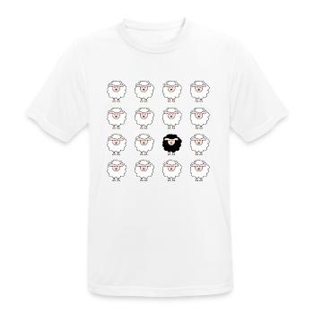 Schaf - Männer T-Shirt atmungsaktiv - Weiß - Vorne - AI Model Male 185 dark (185cm)