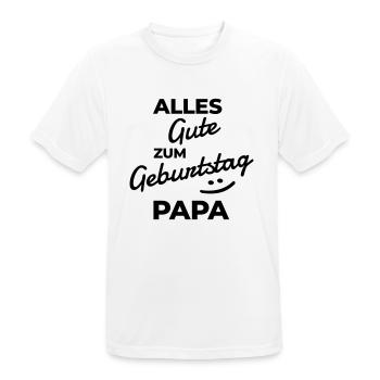 Alles Gute zum Geburtstag Papa - Männer T-Shirt atmungsaktiv - Weiß - Vorne - AI Model Male 185 dark (185cm)
