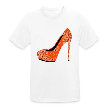 Chaussure à talons hauts - T-shirt respirant Homme - blanc - Devant - AI Model Male 185 dark (185cm)