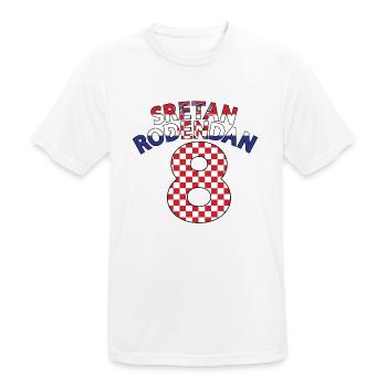 Kroatien 8. Geburtstag Sretan Rodendan 8 - Männer T-Shirt atmungsaktiv - Weiß - Vorne - AI Model Male 185 dark (185cm)