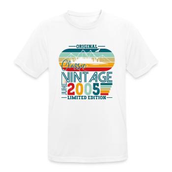 Original Juni Jahrgang 2005 17. Geburtstag Herren - Männer T-Shirt atmungsaktiv - Weiß - Vorne - AI Model Male 185 dark (185cm)