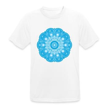 Mandala - Männer T-Shirt atmungsaktiv - Weiß - Vorne - AI Model Male 185 dark (185cm)